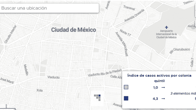 CDMX presenta mapa con casos de Covid-19 por colonia