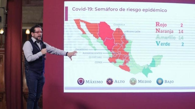 Semáforo Covid-19: Chiapas, llega a verde; 6 entidades se acercan al rojo